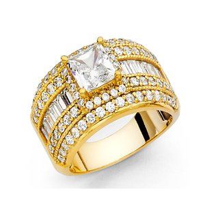 14KT Gold CZ Engagement Ring